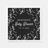 不気味踊りスケルトン赤ちゃんシャワー スタンダードカクテルナプキン (正面)