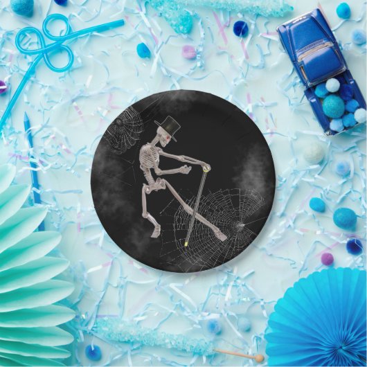 不気味踊り骨格 ペーパープレート (パーティー)