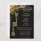 不気味金ゴールドスカルハロウィン結婚ズ 招待状 (正面)