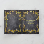 不気味金ゴールド王室のヴィンテージスカルキング カード (内部)