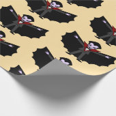 不気味間抜けおもしろい画ドラキュラ ラッピングペーパー (角)