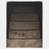 不気味階段 – 古い木製の階段ユニーク フリースブランケット (正面)