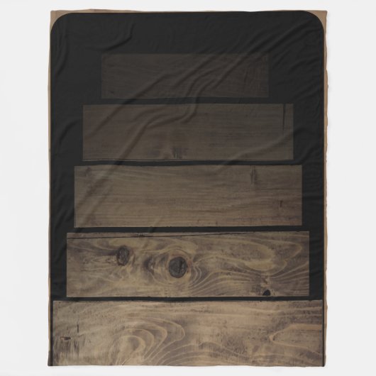 不気味階段 – 古い木製の階段ユニーク フリースブランケット (正面)