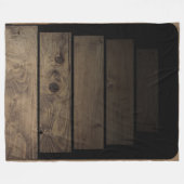 不気味階段 – 古い木製の階段ユニーク フリースブランケット (正面(横))