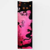 不気味面白いハロウィンデザイン 横断幕 (縦)