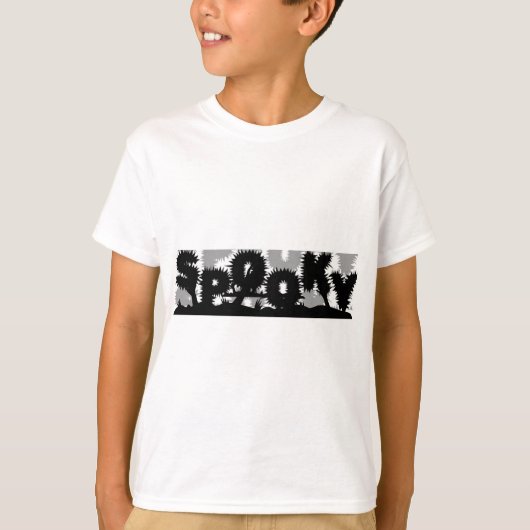 不気味顔ハロウィンTシャツ – フロント「不気味」 Tシャツ (正面)