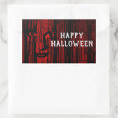 不気味顔 長方形シール (バッグ)