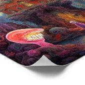 不気味風変わりなハウスシュールアルアート ポスター (角)