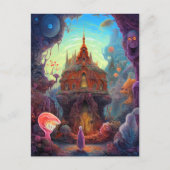 不気味風変わりなハウスシュールアルアート ポストカード (正面)