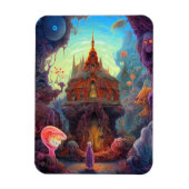 不気味風変わりなハウスシュールアルアート マグネット (縦)