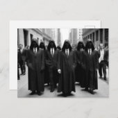 不気味風変わりなフードを着た人々 ポストカード (正面/裏面)