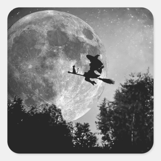 不気味魔女オンブロムフルムーンハローウィンパーティ スクエアシール (正面)