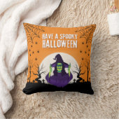 不気味魔女ハロウィン枕 クッション (ブランケット)