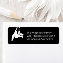 不気味黒猫おかしなハロウィーン差出人住所 ラベル