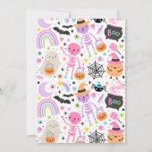 不気味1ハロウィンかわいこちゃん1st誕生日パーティー 招待状 (裏面)