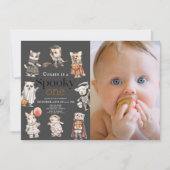 不気味1ハロウィン動物1日の誕生日の写真 招待状 (正面)