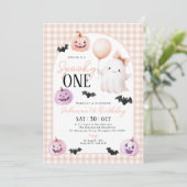 不気味1ハロウィン幽霊オレンジ1日 招待状 (スタンド正面)