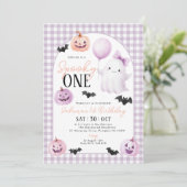 不気味1ハロウィン幽霊パープル1日 招待状 (スタンド正面)