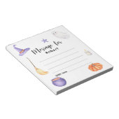 不気味1ハロウィン誕生日タイムカプセルメッセージ ノートパッド (アングル)