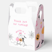 不気味1ハロウィン誕生日ピンクのカボチャ フェイバーボックス (オープン)