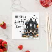 不気味1ハロウィン1歳の誕生日パーティー スタンダードカクテルナプキン (インサイチュ)