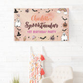 不気味1ハロウィン1歳の誕生日パーティー 横断幕 (インサイチュ)