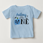 不気味1ハロウィン1歳 ベビーTシャツ (正面)