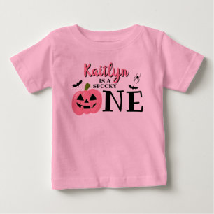 不気味1ハロウィン1歳 ベビーTシャツ