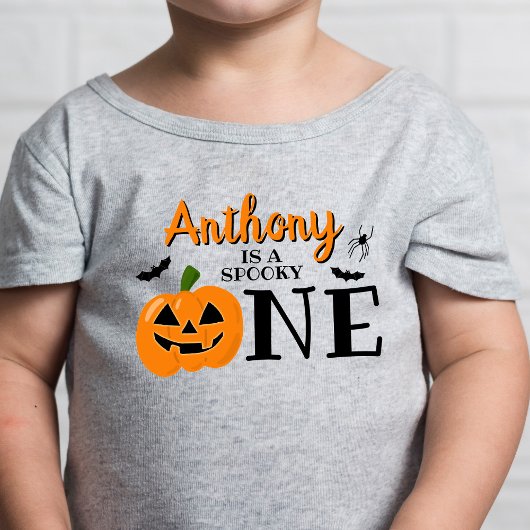 不気味1ハロウィン1歳 ベビーTシャツ