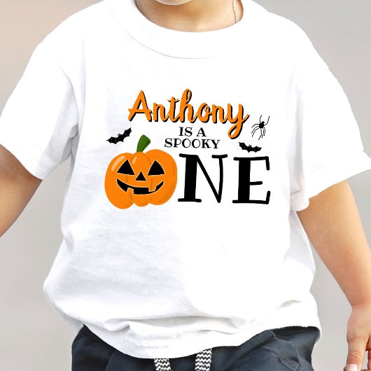 不気味1ハロウィン1歳 ベビーTシャツ