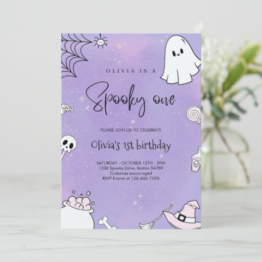 不気味1ハロウィン1歳 招待状 (スタンド正面)