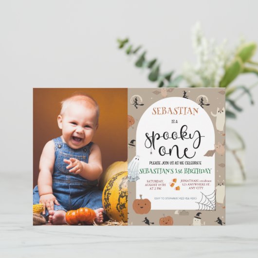 不気味1ハロウィン1歳 招待状 (スタンド正面)