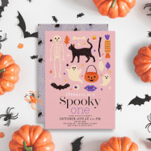 不気味1ハロウィーンのモチーフピンク1歳