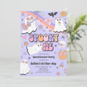 不気味1ハロウィーングルービー幽霊1st誕生日 招待状 (スタンド正面)