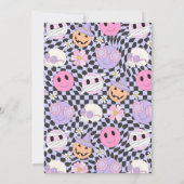 不気味1ハロウィーングルービー幽霊1st誕生日 招待状 (裏面)