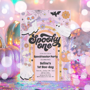 不気味1ハロウィーングルービー幽霊1st誕生日 招待状
