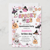 不気味1ハロウィーングルービー幽霊1st誕生日 招待状 (正面)