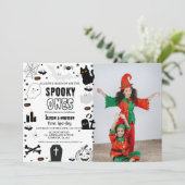 不気味1ハロウィーンツインの誕生日パーティー 招待状 (スタンド正面)