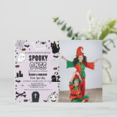 不気味1ハロウィーンツインの誕生日パーティー 招待状 (スタンド正面)