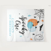 不気味1ハロウィーン1位の誕生日カボチャ タペストリー (正面(横))