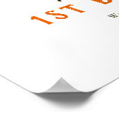 不気味1ハロウィーン1回目の誕生日ウェルカムサイン ポスター (角)