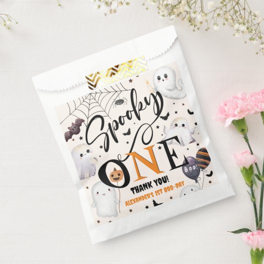 不気味1ハロウィーン1日パーティーかわいい幽霊 フェイバーバッグ (封をした状態)