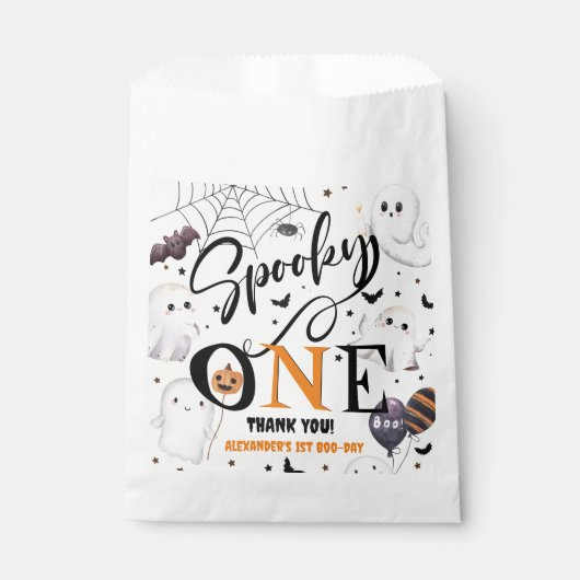 不気味1ハロウィーン1日パーティーかわいい幽霊 フェイバーバッグ (正面)