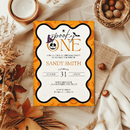 不気味1ハロウィーン1歳の誕生日の美学 招待状