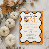 不気味1ハロウィーン1歳の誕生日の美学 招待状