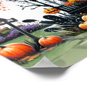 不気味1ハロウィーン1歳の誕生日パーティー ポスター (角)