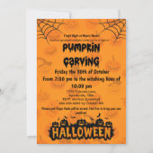 不気味&おもしろいハロウィーンパンプキンカービングパーティー 招待状 (正面)