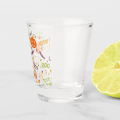 不気味&おもしろいパンプキンカラフル- Halloween Pattern ショットグラス (右)