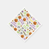 不気味&おもしろいパンプキンカラフル- Halloween Pattern スタンダードカクテルナプキン (角)