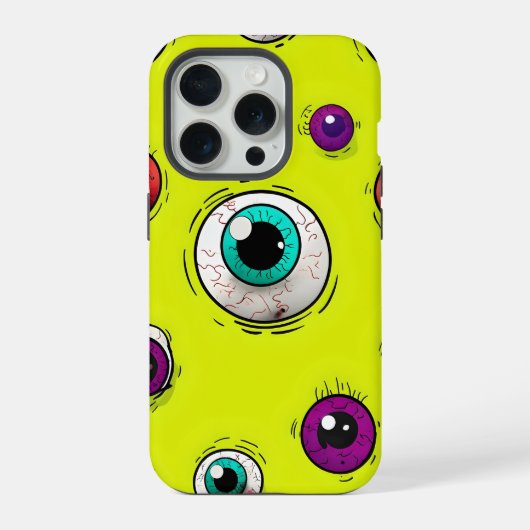 不気味&おもしろい眼球パターンiPhoneケース iPhoneケース (裏面)